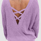 Crisscross Back Boat Neck Sweater