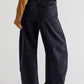 Raw Hem Wide Leg Jeans with Pockets