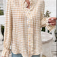 Frill Ruffled Plaid Long Sleeve Shirt