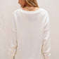 US Flag Round Neck Long Sleeve Knit Top