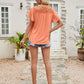 Lace Detail Round Neck Short Sleeve T-Shirt