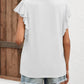 Notched Cap Sleeve T-Shirt