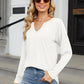 Notched Long Sleeve T-Shirt