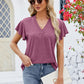 V-Neck Flutter Sleeve T-Shirt
