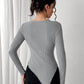 Asymmetric Hem Long Sleeve T-Shirt