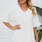 Peplum V-Neck Half Sleeve T-Shirt