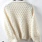 Cable-Knit Round Neck Long Sleeve Sweater