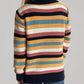 Contrast Stripes Turtleneck Long Sleeve Sweater