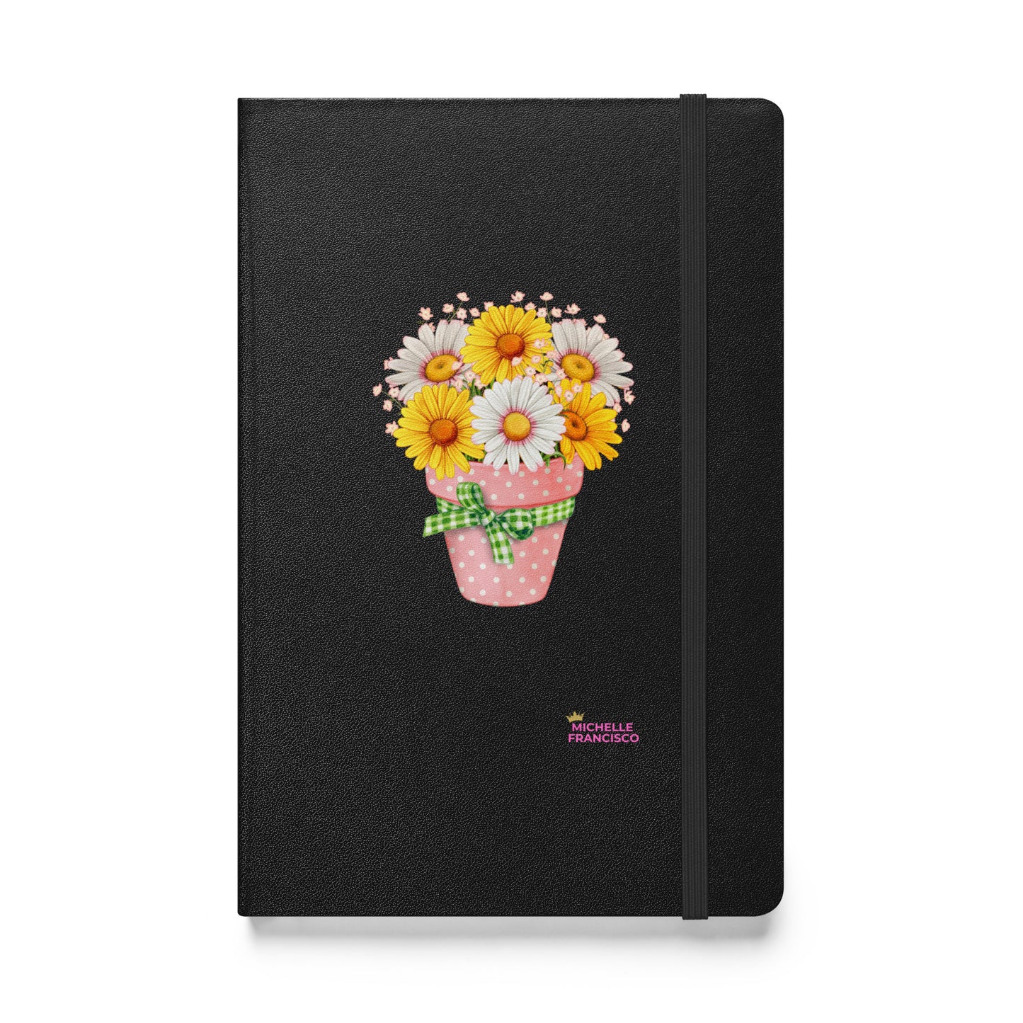 Pink Polka Pot Hardcover Bound Notebook