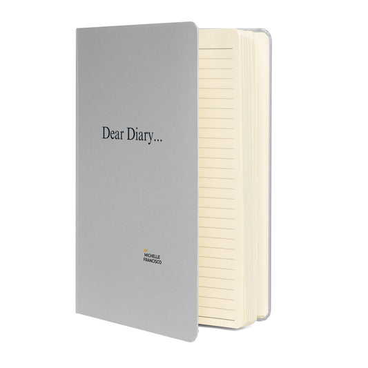 Dear Diary Silver Hardcover Bound Notebook