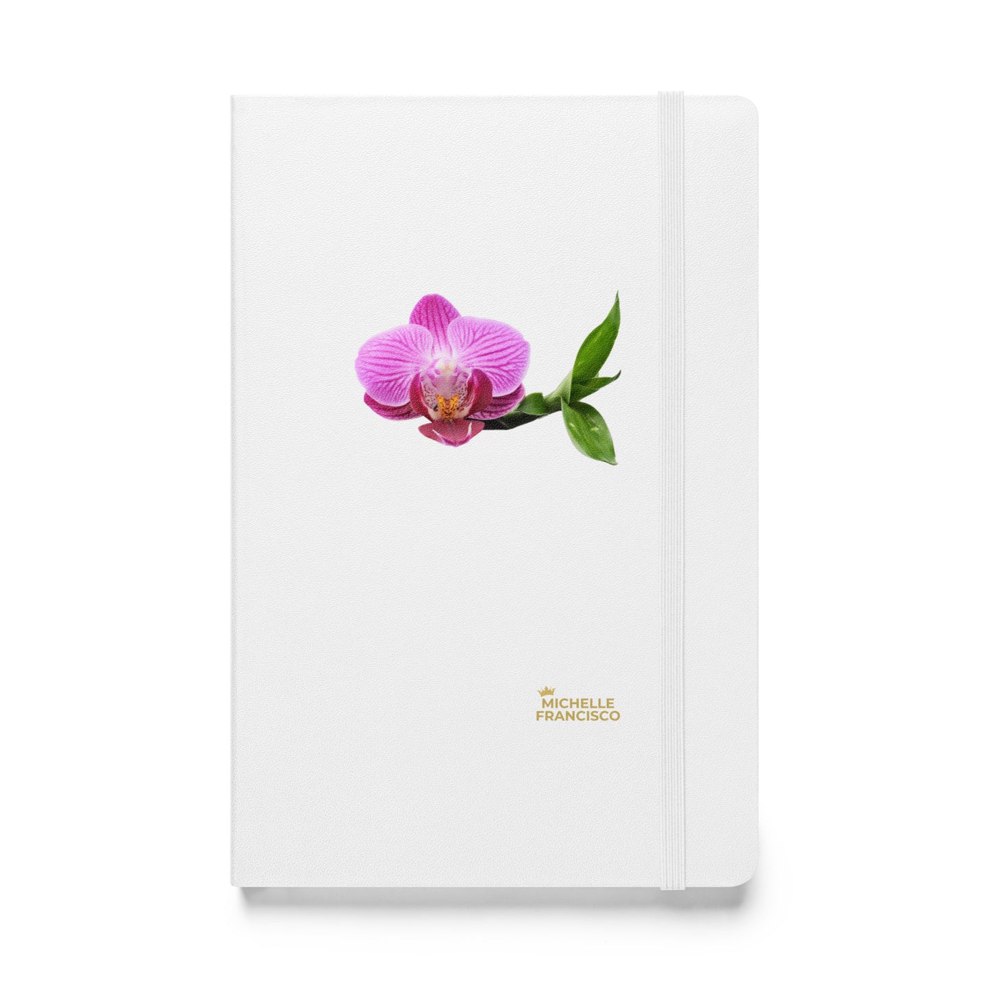 Pink Orchid Hardcover Bound Notebook