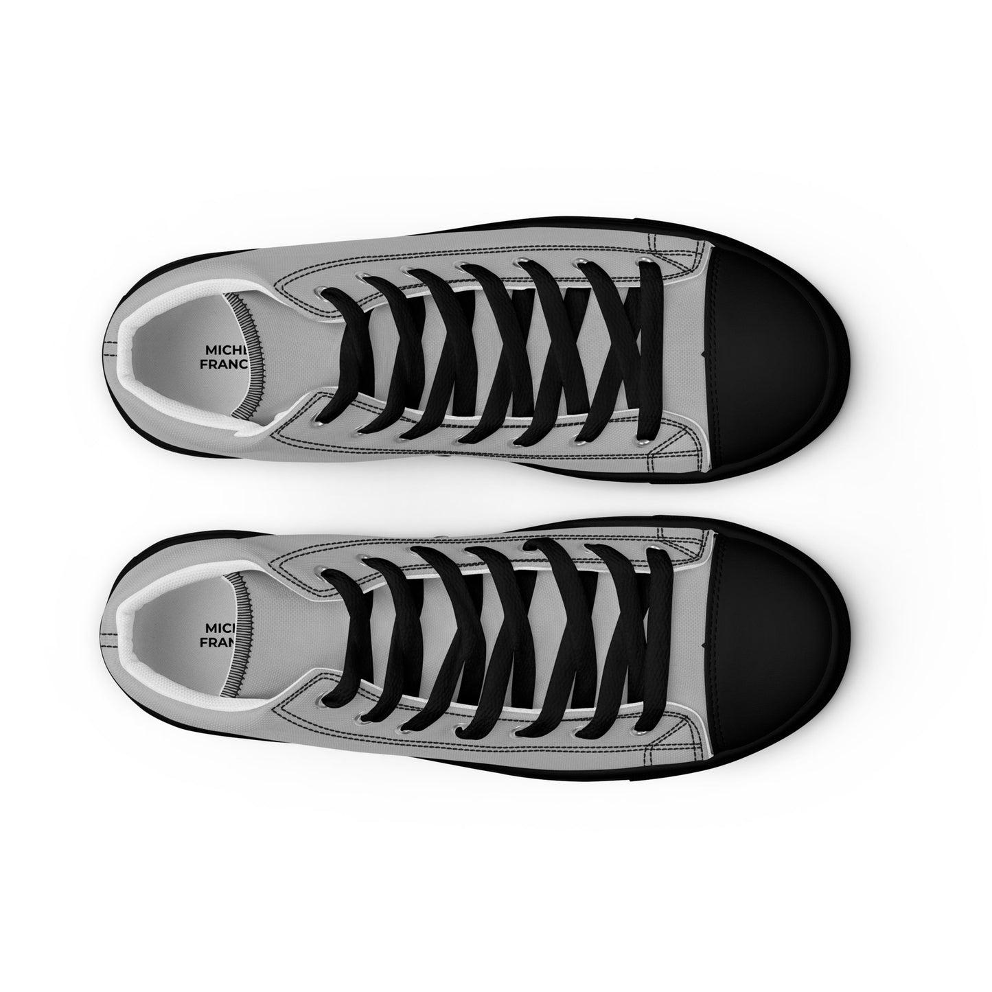 Men’s Silver High Top Canvas Shoes