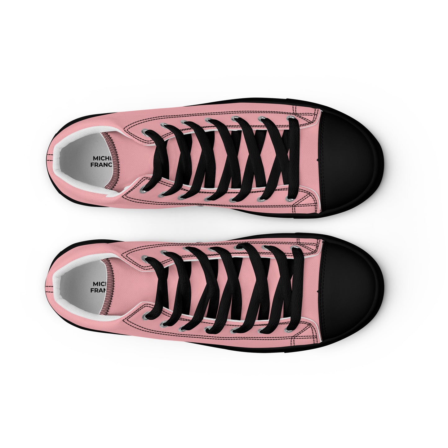 Men’s Light Pink High Top Canvas Shoes