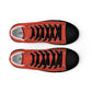 Men’s Orange Red High Top Canvas Shoes