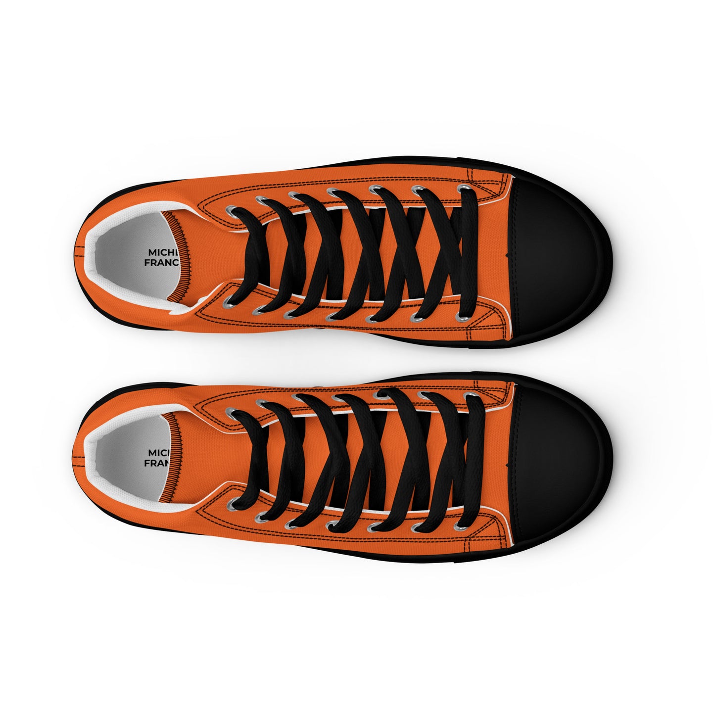 Men’s Orange High Top Canvas Shoes