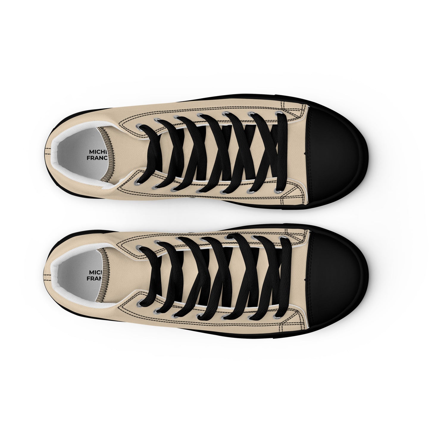 Men’s Champagne High Top Canvas Shoes