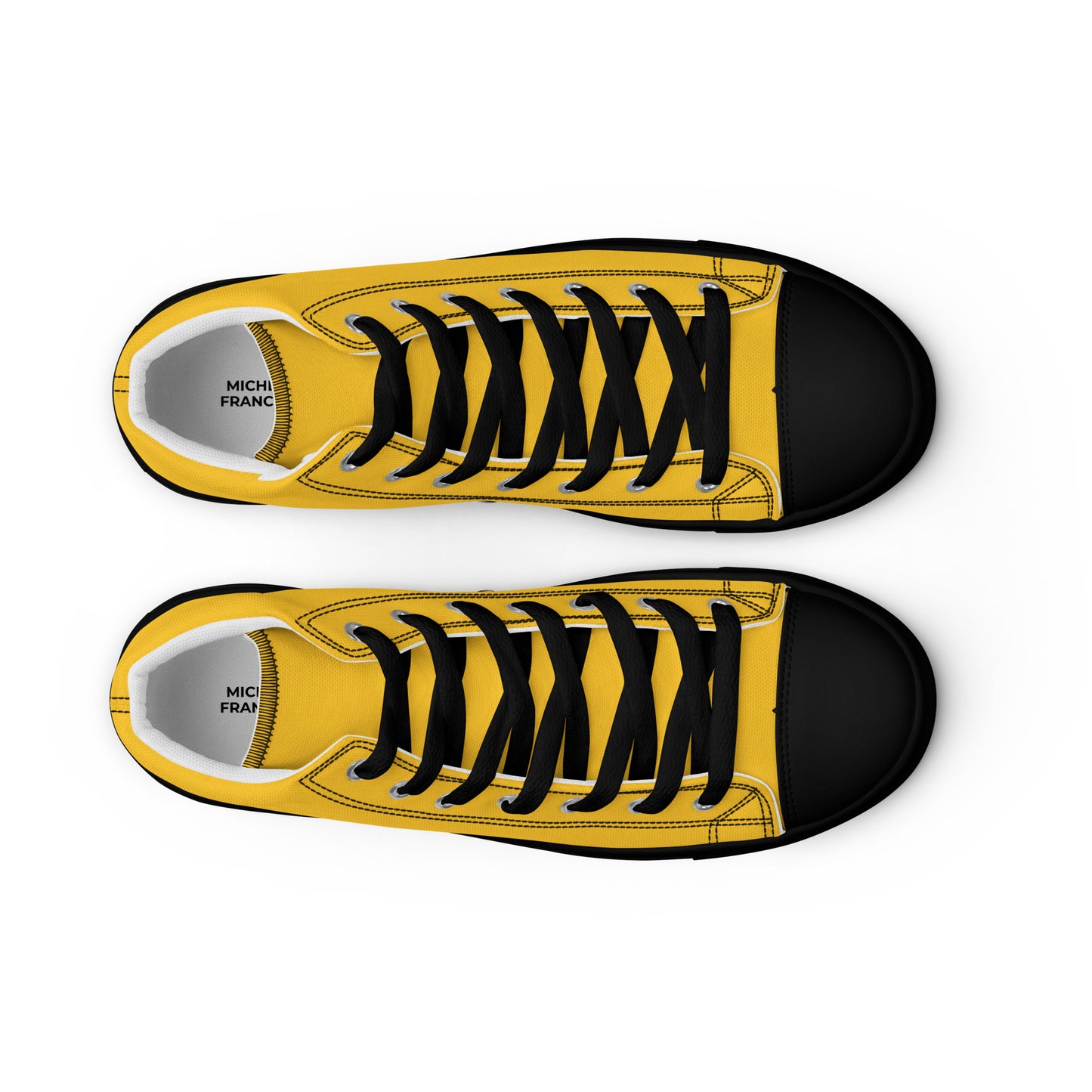 Men’s Yellow High Top Canvas Shoes