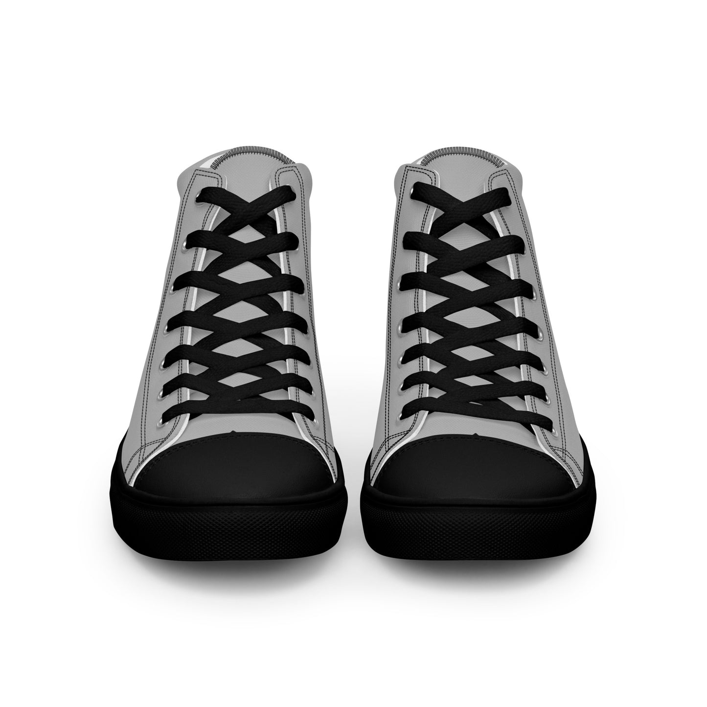 Men’s Silver High Top Canvas Shoes