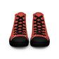 Men’s Orange Red High Top Canvas Shoes