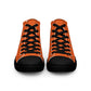 Men’s Orange High Top Canvas Shoes