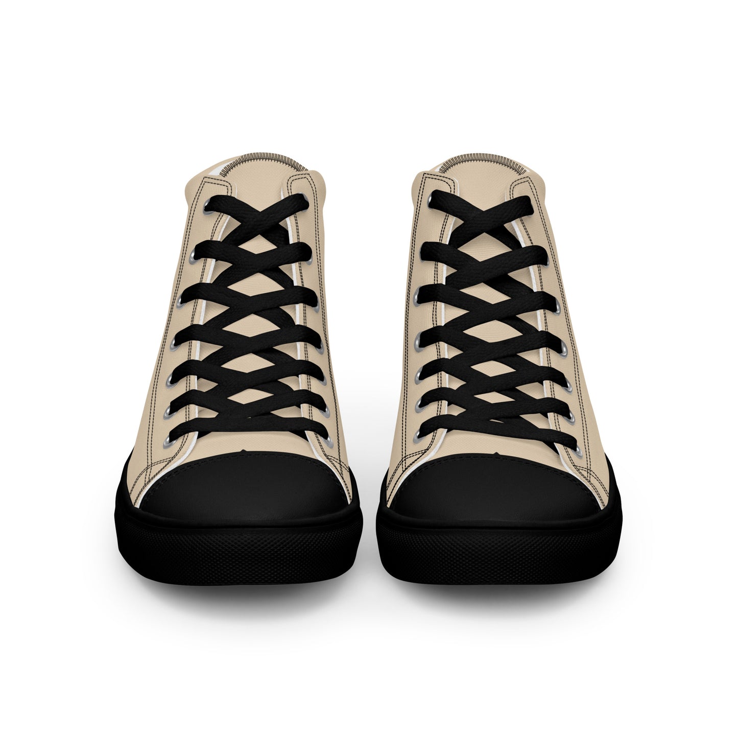 Men’s Champagne High Top Canvas Shoes