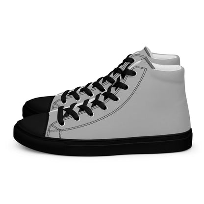 Men’s Silver High Top Canvas Shoes