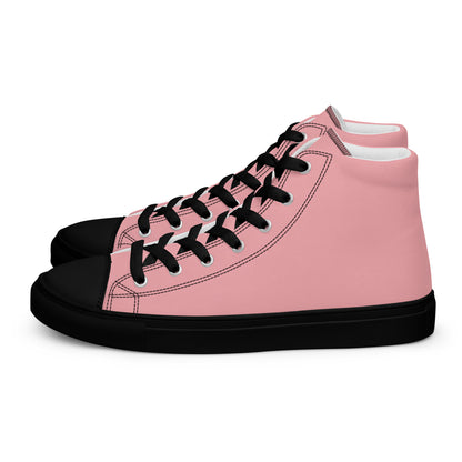 Men’s Light Pink High Top Canvas Shoes