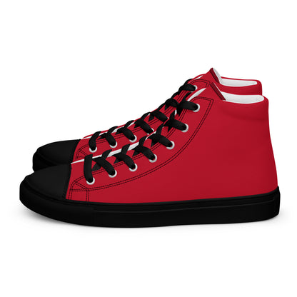 Men’s Red High Top Canvas Shoes