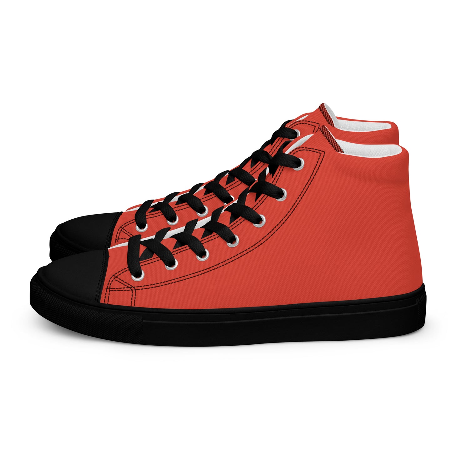 Men’s Orange Red High Top Canvas Shoes