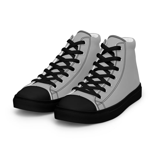 Men’s Silver High Top Canvas Shoes