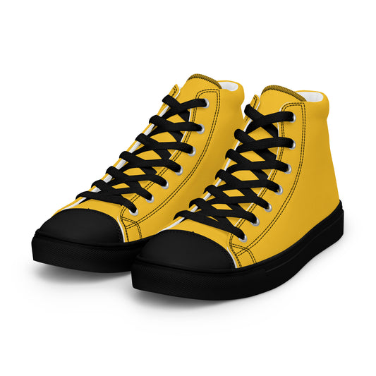 Men’s Yellow High Top Canvas Shoes