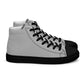 Men’s Silver High Top Canvas Shoes