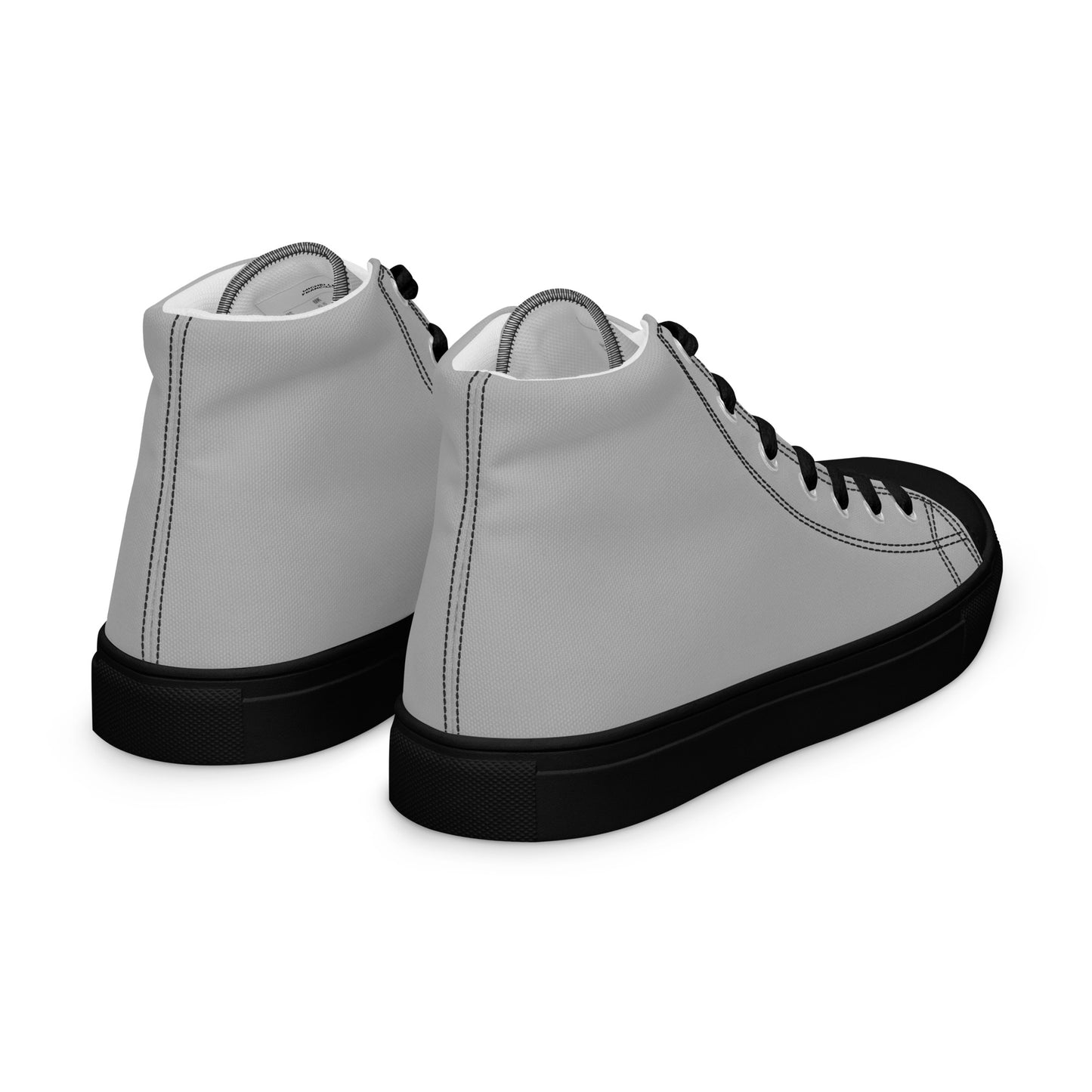 Men’s Silver High Top Canvas Shoes