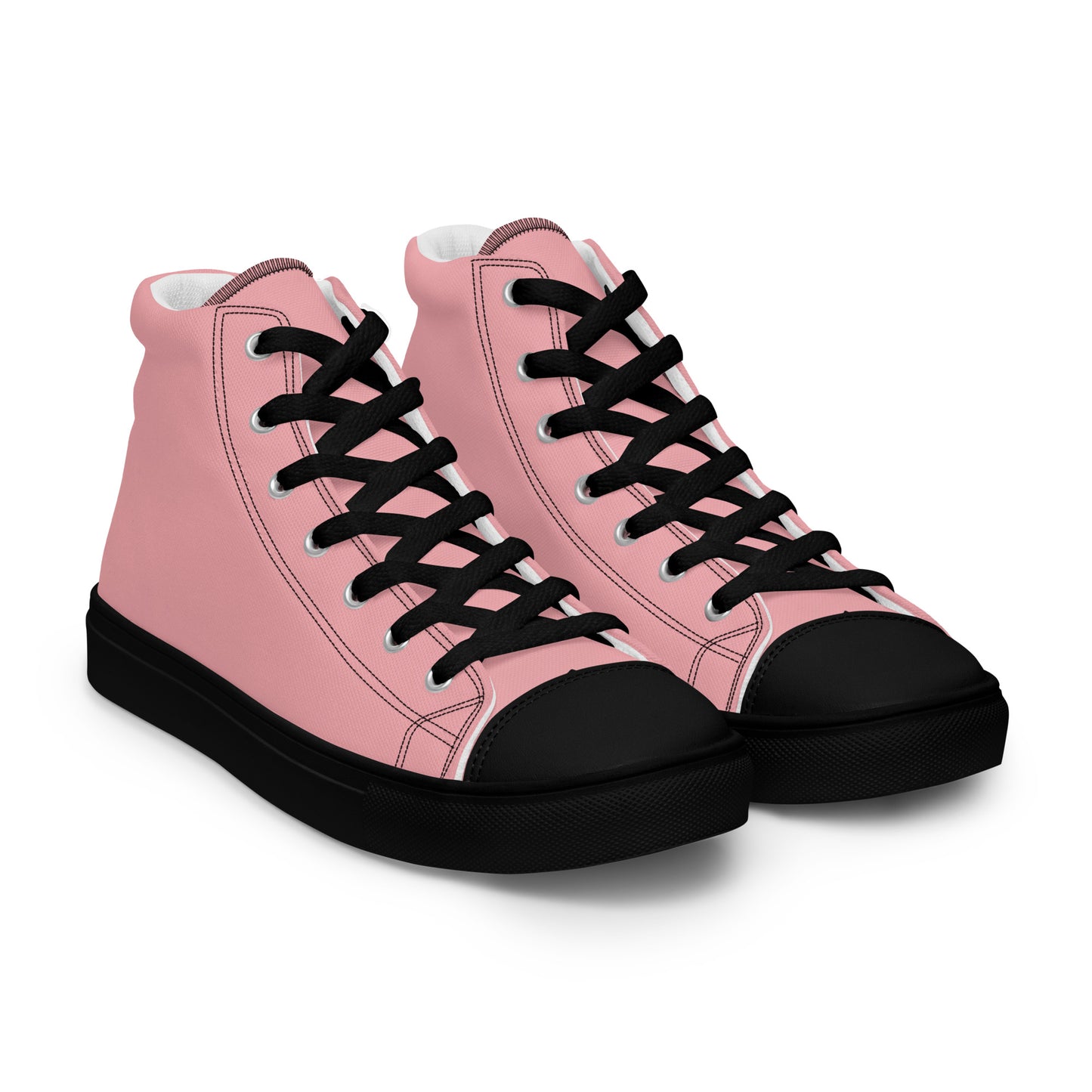 Men’s Light Pink High Top Canvas Shoes