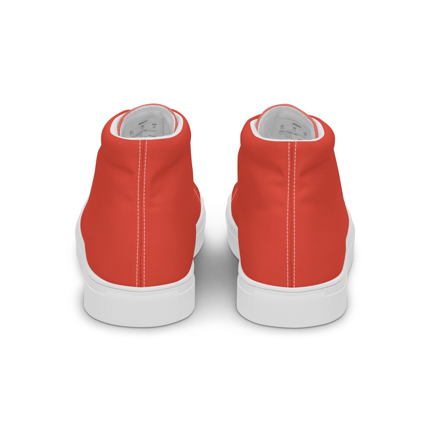 Men’s Orange Red High Top Canvas Shoes