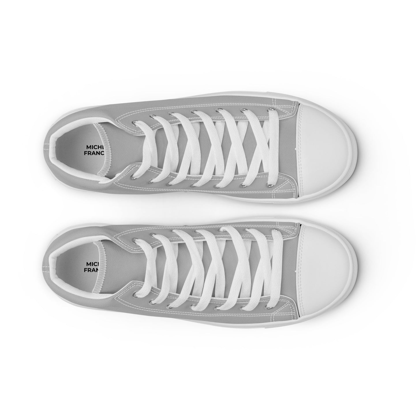 Men’s Silver High Top Canvas Shoes