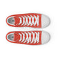 Men’s Orange Red High Top Canvas Shoes