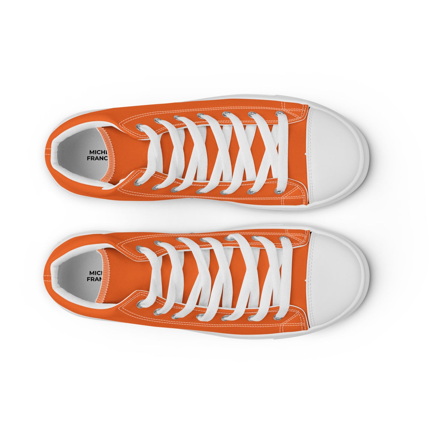 Men’s Orange High Top Canvas Shoes