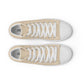 Men’s Champagne High Top Canvas Shoes