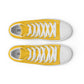 Men’s Yellow High Top Canvas Shoes