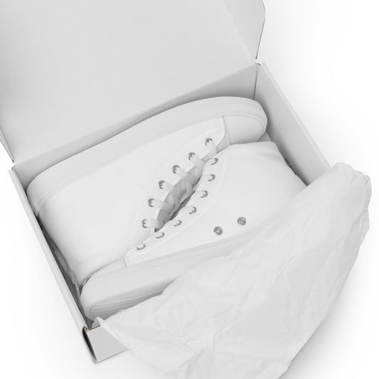 Men’s White High Top Canvas Shoes