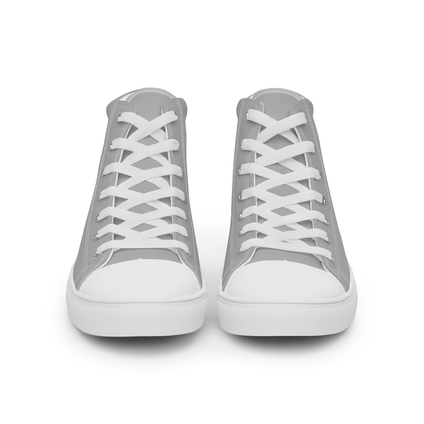 Men’s Silver High Top Canvas Shoes