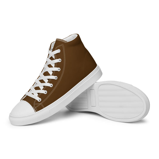 Men’s Brown High Top Canvas Shoes