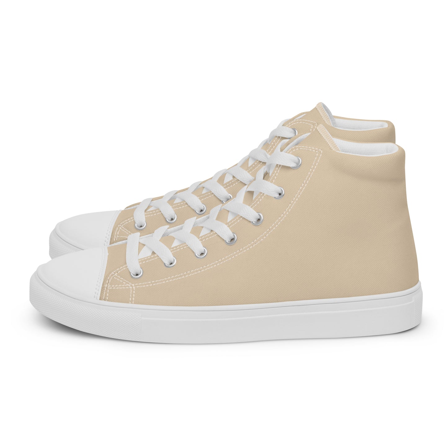 Men’s Champagne High Top Canvas Shoes