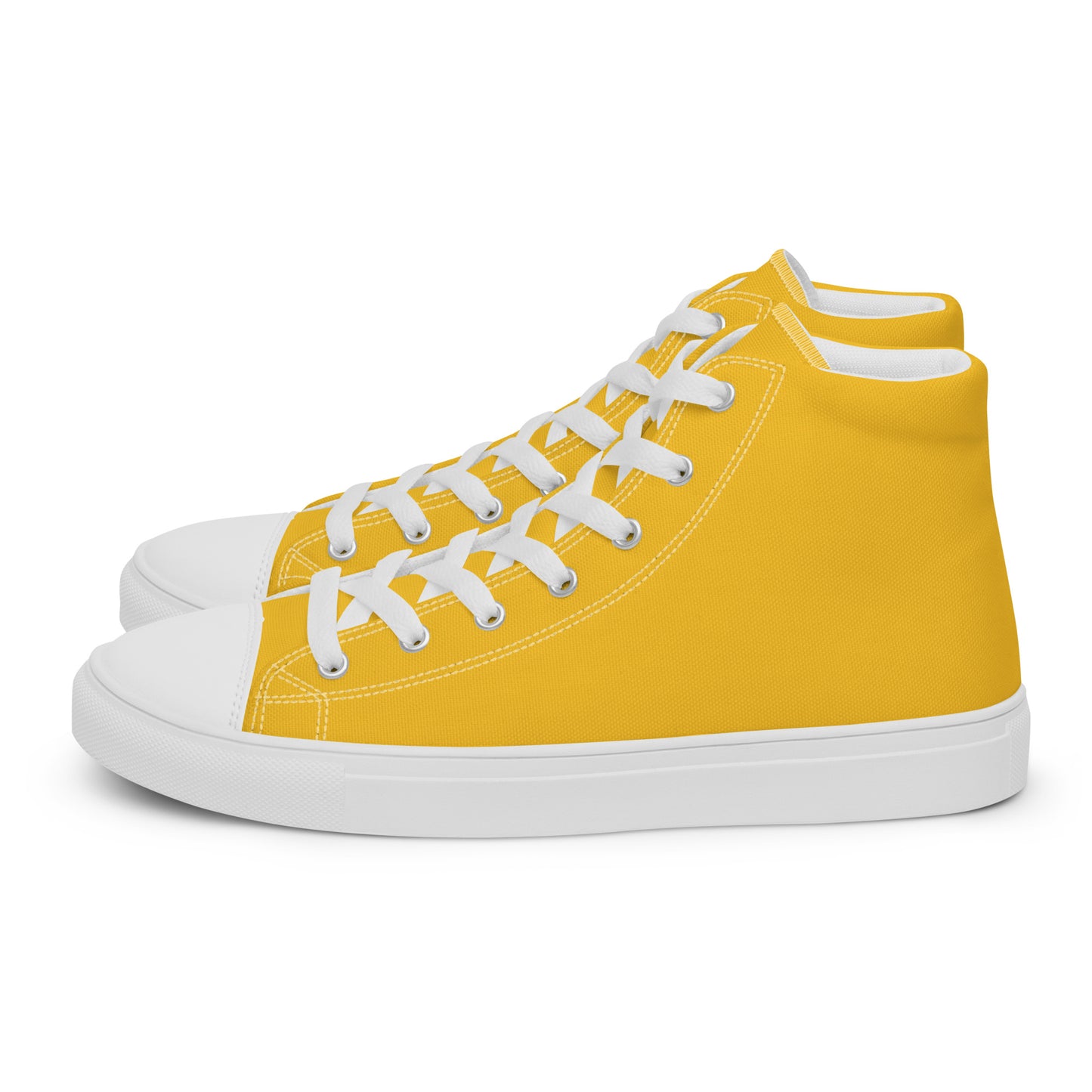 Men’s Yellow High Top Canvas Shoes