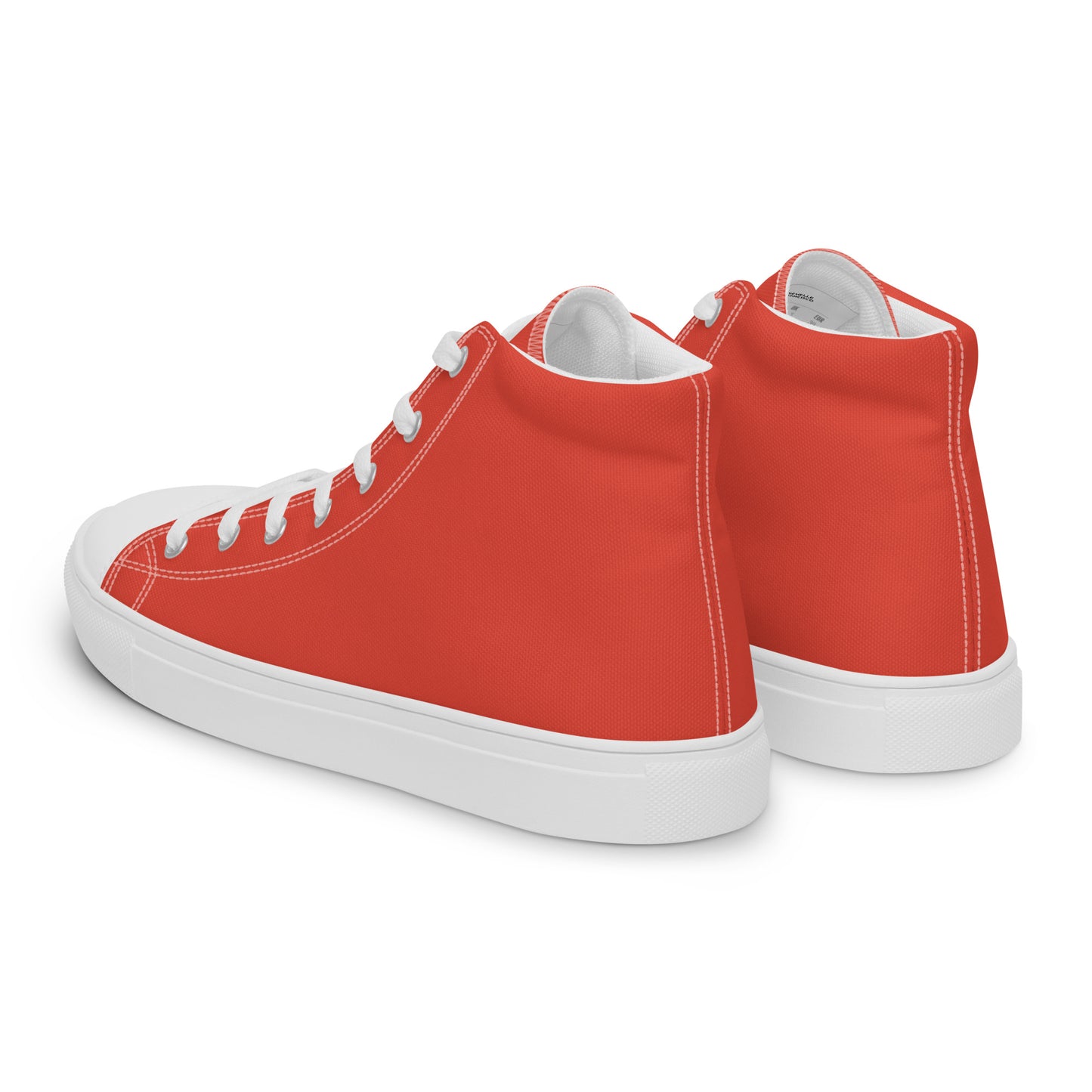 Men’s Orange Red High Top Canvas Shoes