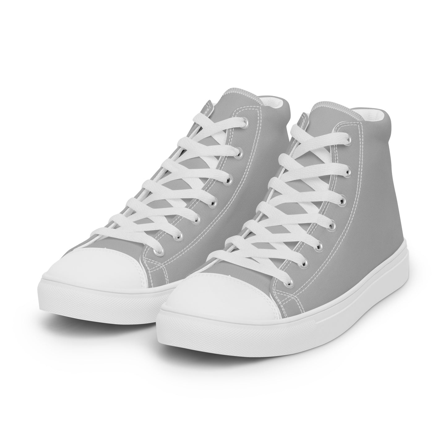 Men’s Silver High Top Canvas Shoes