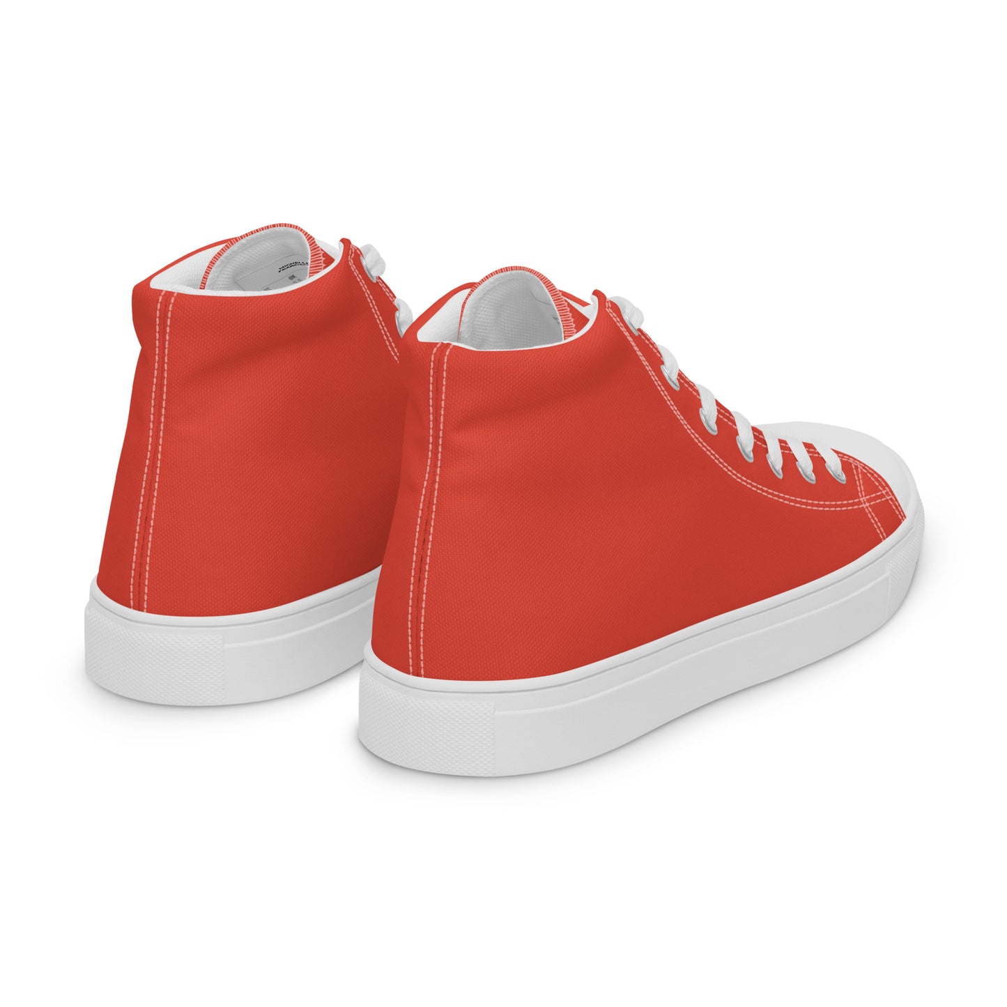 Men’s Orange Red High Top Canvas Shoes