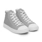 Men’s Silver High Top Canvas Shoes