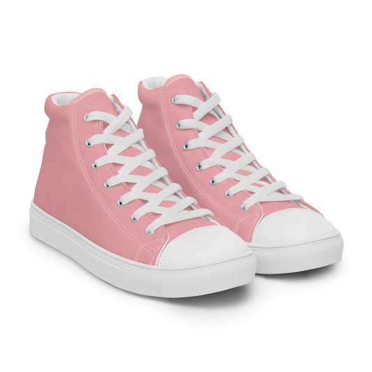 Men’s Light Pink High Top Canvas Shoes